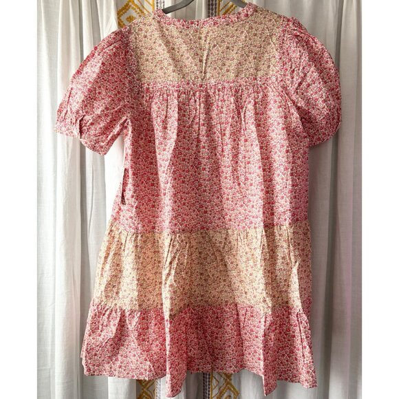Tuckernuck Hyacinth House Floral Hana Mini Dress (Size M) Tiered Billowy A-line - Picture 3 of 11